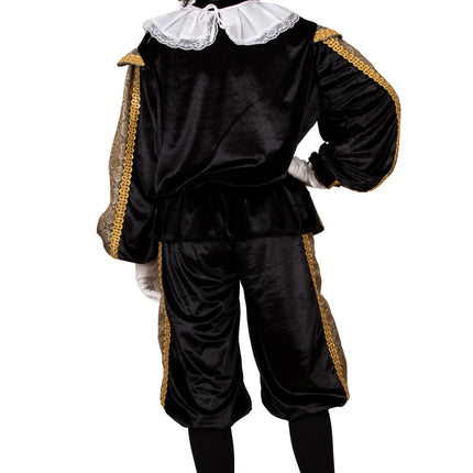 Luxe Pieten pak / Piet kostuum - Zwart / Goud / Bruin