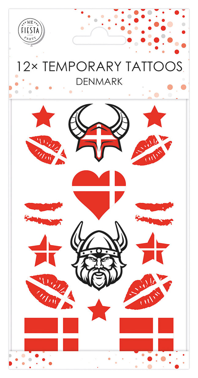 12x Plak Tattoo Denemarken
