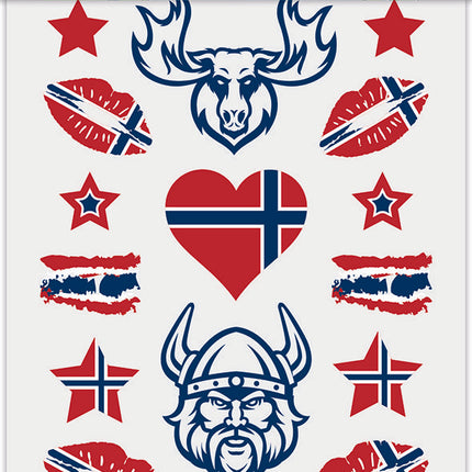 12x Plak Tattoo Noorwegen