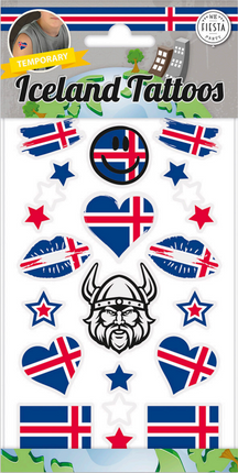 12x Plak Tattoo IJsland