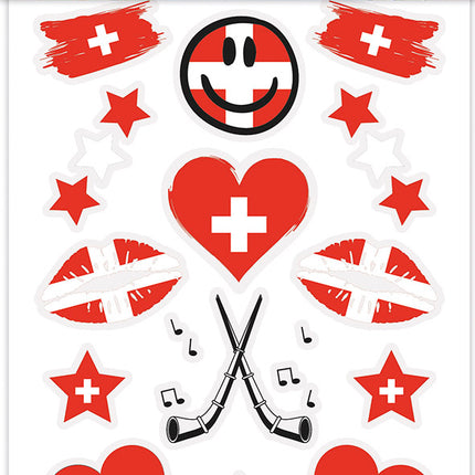 12x Plak Tattoo Zwisterland