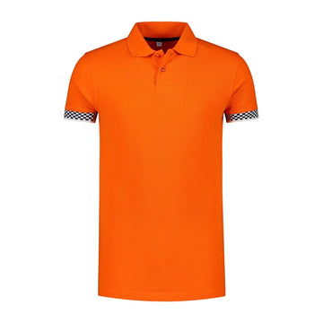 Oranje Heren Polo met Formule 1 Bandje F1