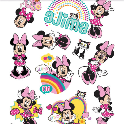 12x Plak Tattoos Disney Minnie Mouse