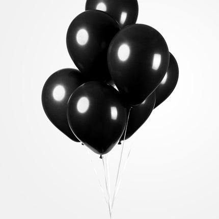 25 Ballonnen 12″ Zwart