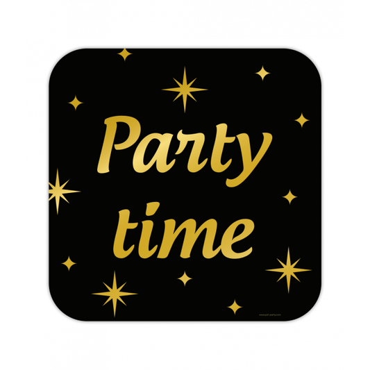 Huldeschild Zwart/Goud - Party Time