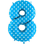 Blauw / Wit Stippen