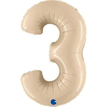 Folieballon nmr. 3 - Kleuren selecteerbaar