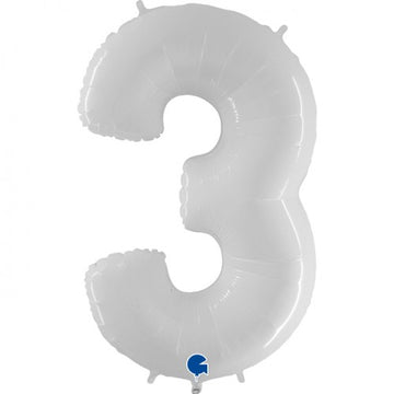Folieballon nmr. 3 - Kleuren selecteerbaar