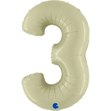 Folieballon nmr. 3 - Kleuren selecteerbaar