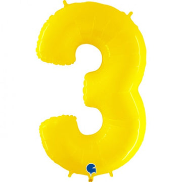 Folieballon nmr. 3 - Kleuren selecteerbaar